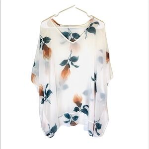 2/$30 Lida Kate - Floral Poncho/Coverup